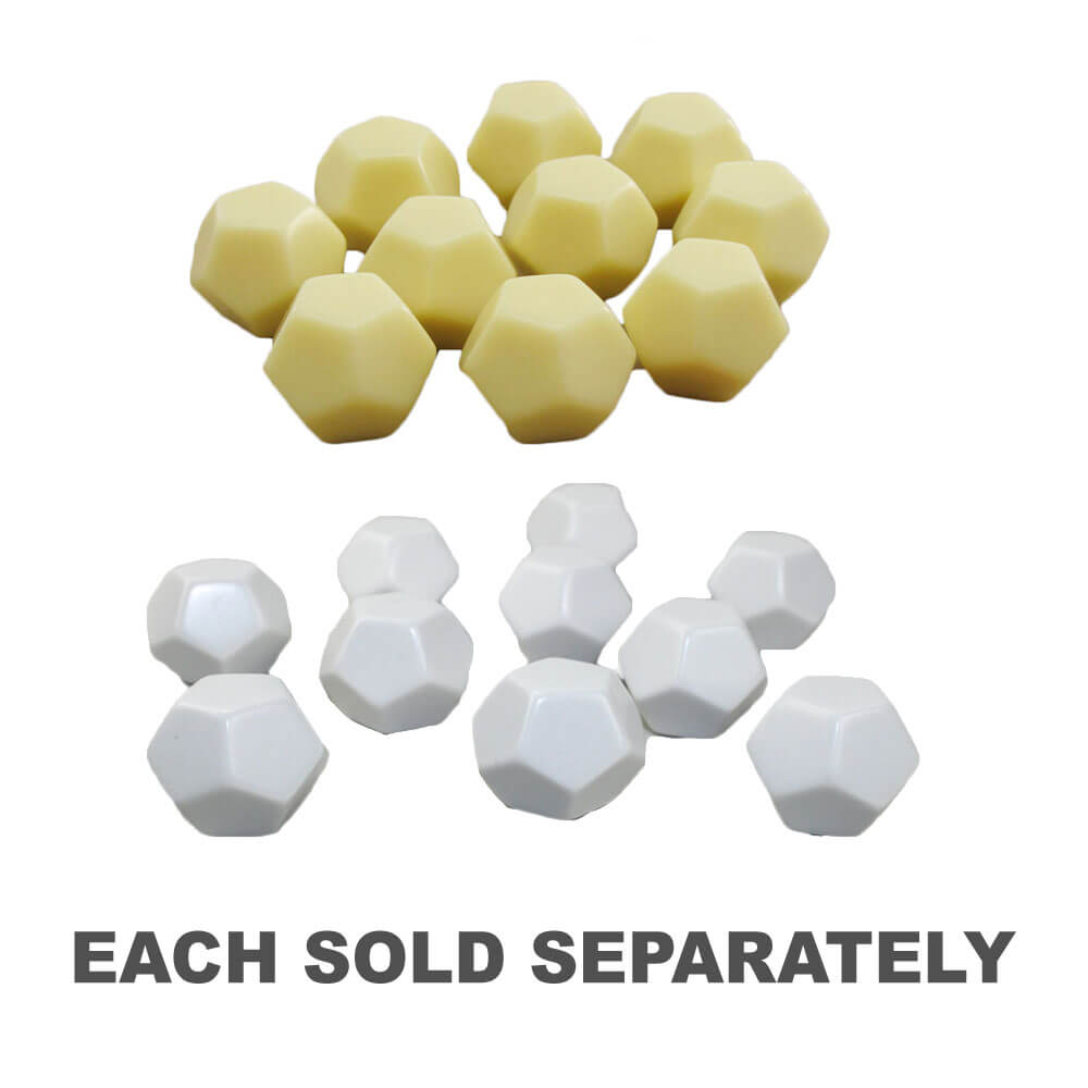 Chessex D12 Dice en blanc (10 / sac)