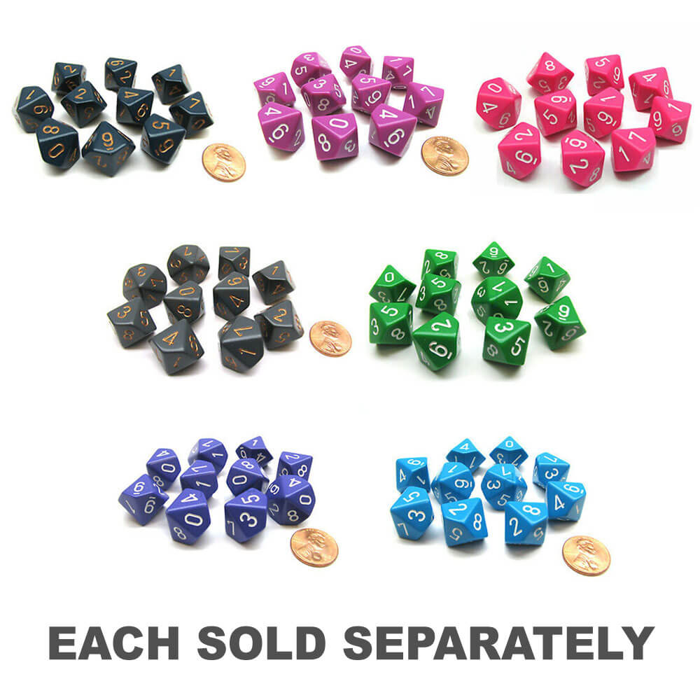 Set Opaque à 10 die Polyédrique de Chessex D10