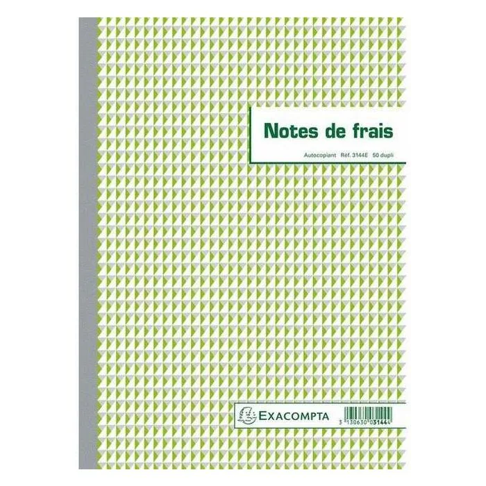 NOTE DE FRAIS Carnet autocopiant Dupli - 297 x 210 mm Exacompta