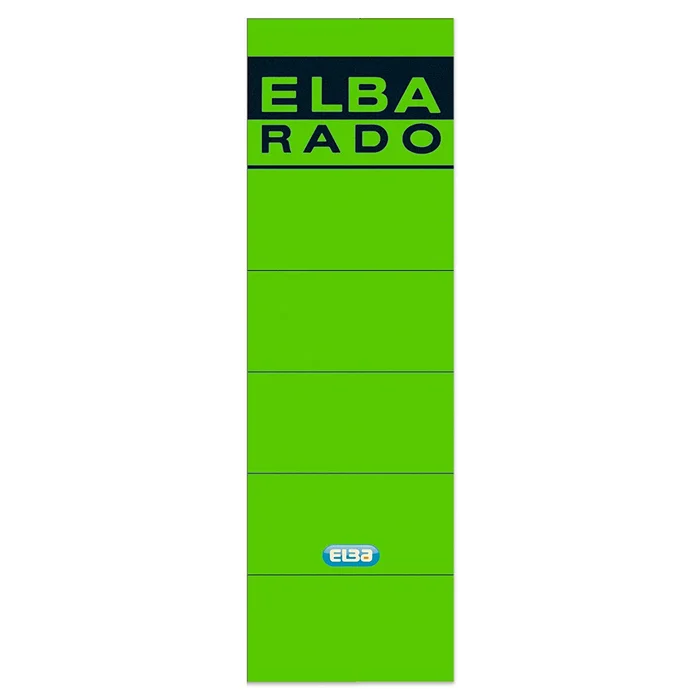 Etiquettes Dos de classeur - 59 x 190 mm - Vert ELBA Lot de 10