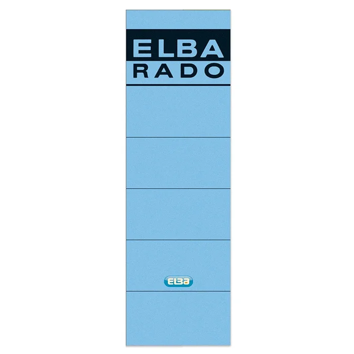 Etiquettes Dos de classeur - 59 x 190 mm - Bleu ELBA Lot de 10