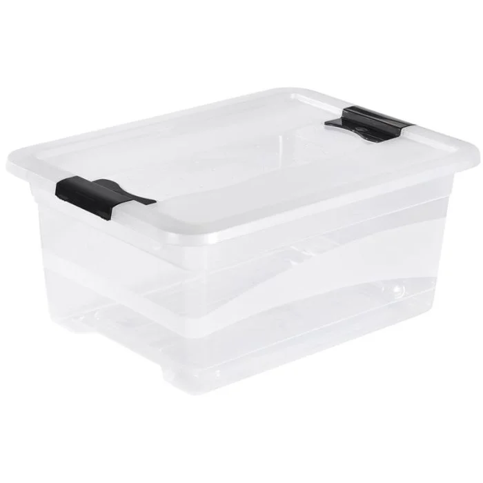Boite de rangement à couvercle - 12 litres – Transparent KEEEPER Cornelia