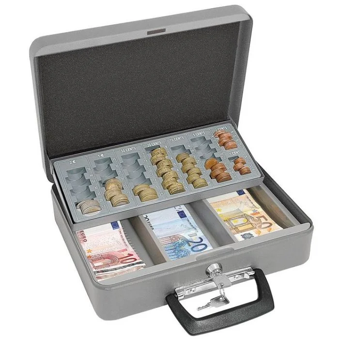 Coffret - Caisse à monnaie - Gris WEDO