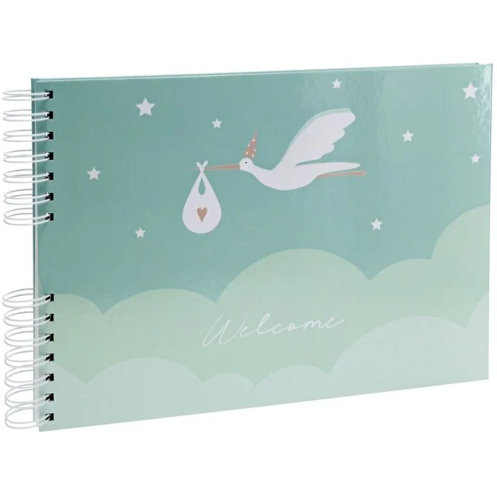 Album Photos à spirales - 320 x 220 mm - 100 Photos - Bleu EXACOMPTA Cigogne