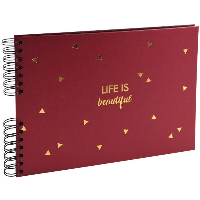 Album Photos à spirales - 150 Photos - Rouge - 320 x 220 mm EXACOMPTA Life