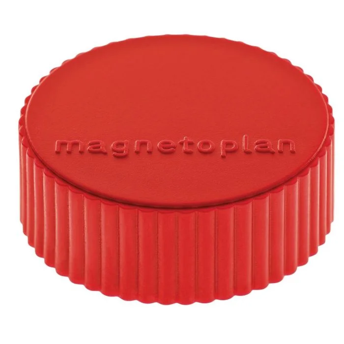 Aimants ronds - 34 mm - Rouge MAGNETOPLAN Discofix Lot de 10