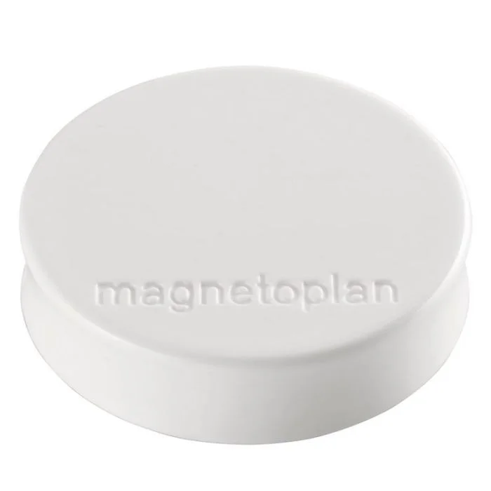 Lot de 10 Aimants ronds Ergo - 30 mm - Blanc MAGNETOPLAN