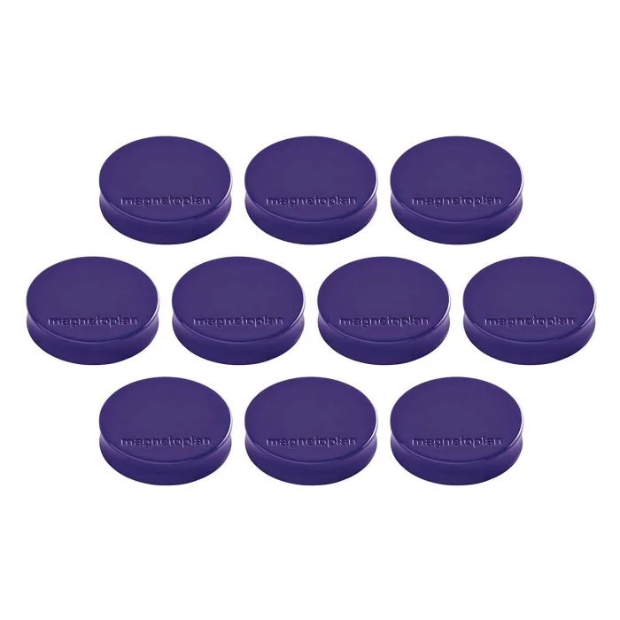Lot de 10 Aimants ronds Ergo - 30 mm - Violet MAGNETOPLAN