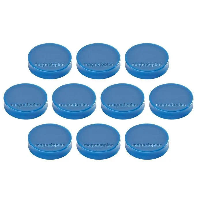 Lot de 10 Aimants ronds Ergo - 30 mm - Bleu MAGNETOPLAN