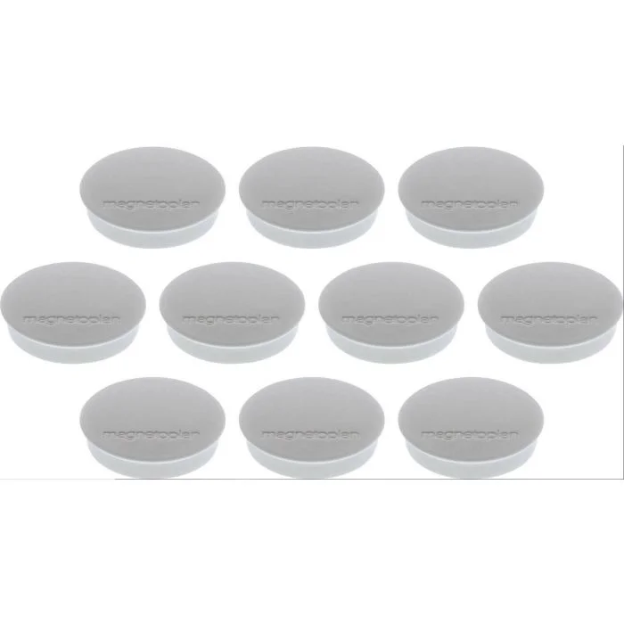Lot de 10 Aimants ronds Discofix - 30 mm - Gris MAGNETOPLAN