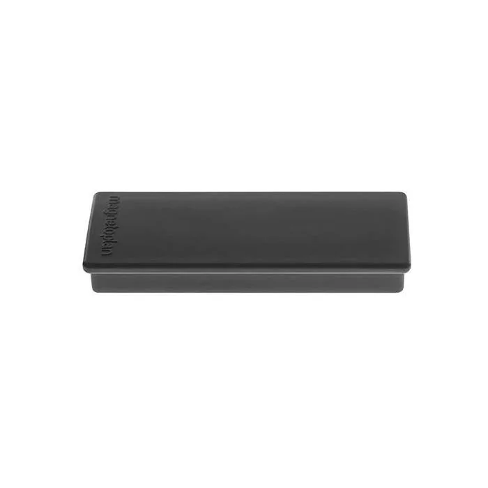 Lot de 10 Aimants rectangulaires - 55 x 22 mm - Noir MAGNETOPLAN