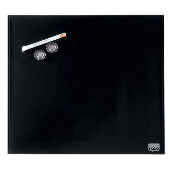 Tableau magnétique en verre - 45 x 45 cm - Noir NOBO Diamond