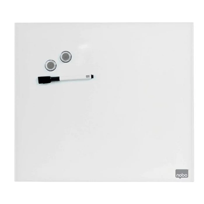 Tableau magnétique en verre Diamond - 450 x 450 mm - Blanc NOBO