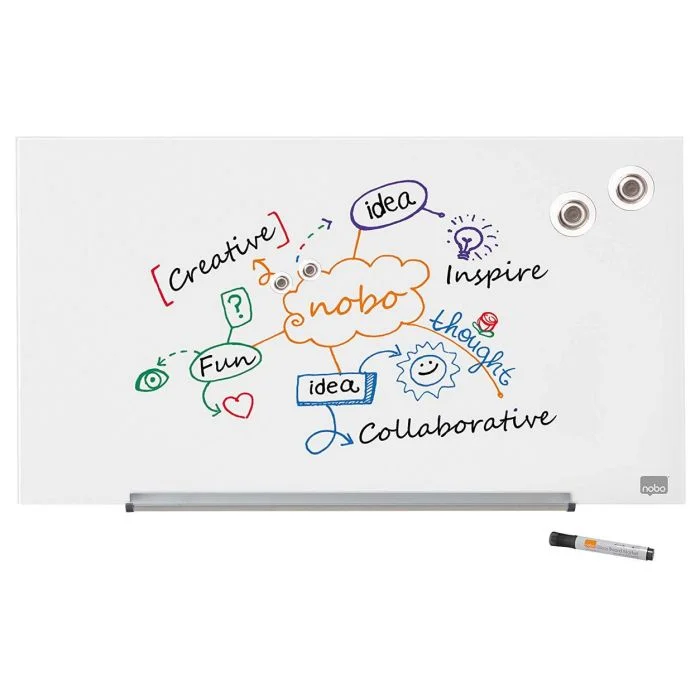 Tableau magnétique en verre - Blanc - 680 x 380 mm NOBO 31"