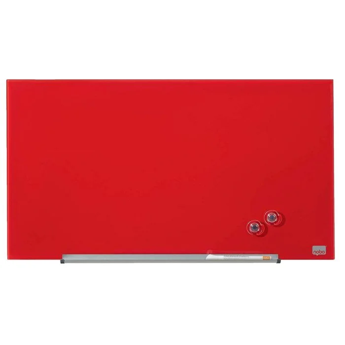 Tableau magnétique en verre - Rouge - 680 x 380 mm NOBO 31"