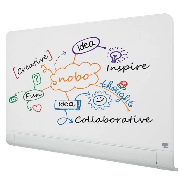 Tableau design en verre - Blanc - 1000 x 560 mm NOBO 45"