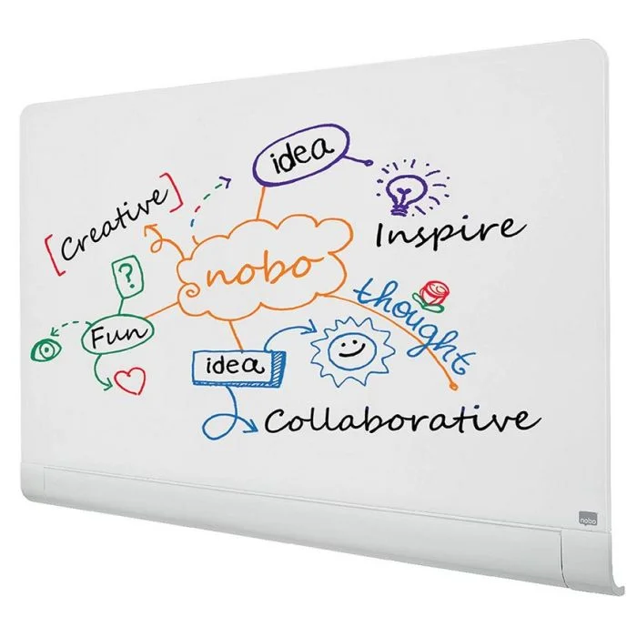 Tableau design en verre - Blanc - 1260 x 710 mm NOBO 57"