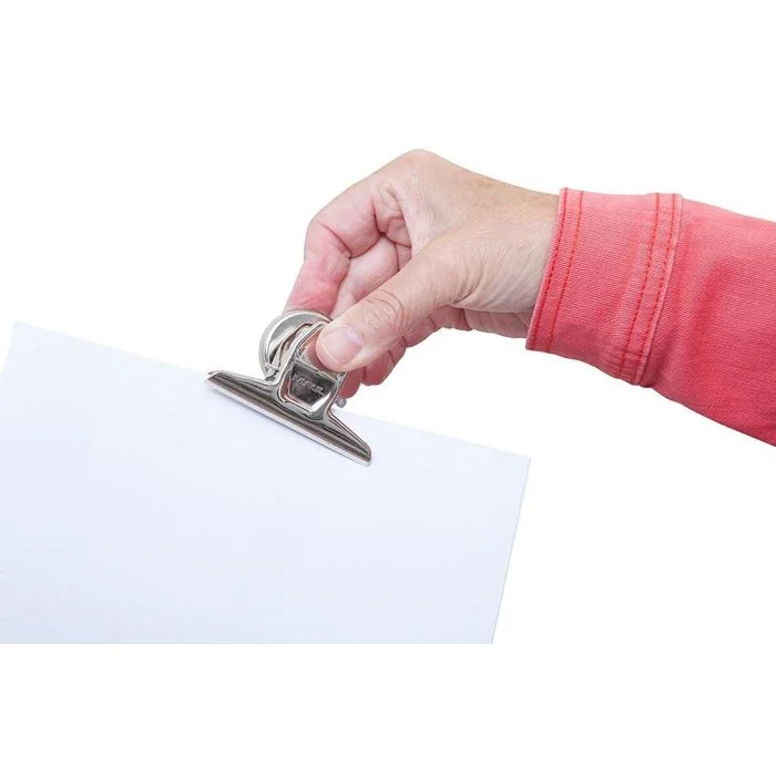 Pince en acier pour feuilles avec aimant - Largeur 75 mm MAUL Lot de 3