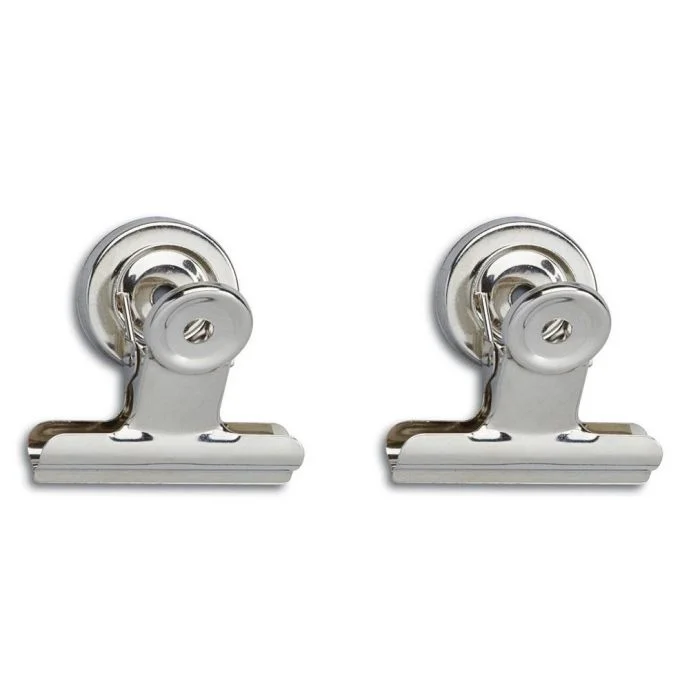 Pince en métal pour feuilles avec aimant - Largeur 30 mm MAUL Lot de 2