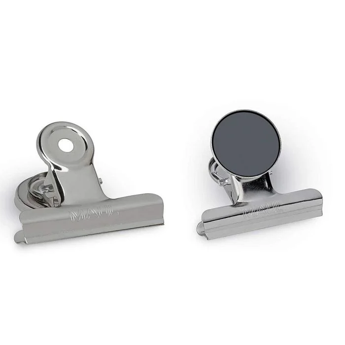 Pince en métal pour feuilles avec aimant - Largeur 50 mm MAUL Lot de 2