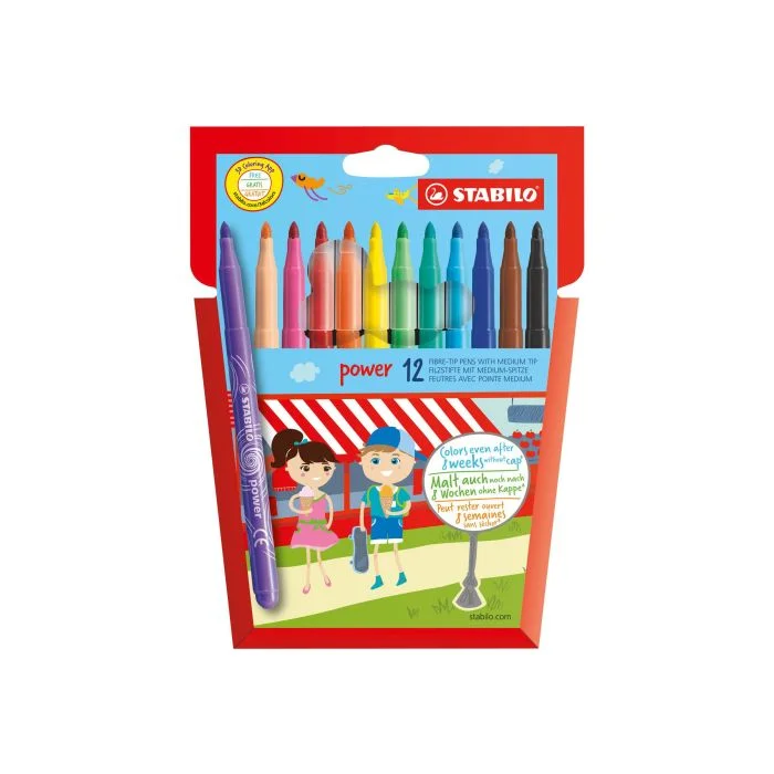 Etui de 12 Feutres - Power - Assortiment STABILO