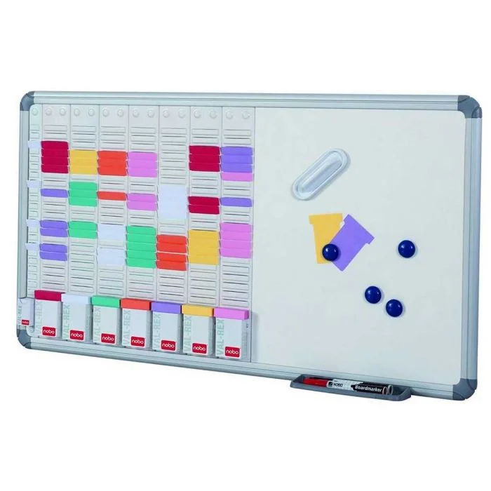 Tableau et Planning Hebdomadaire mural - 7 colonnes NOBO