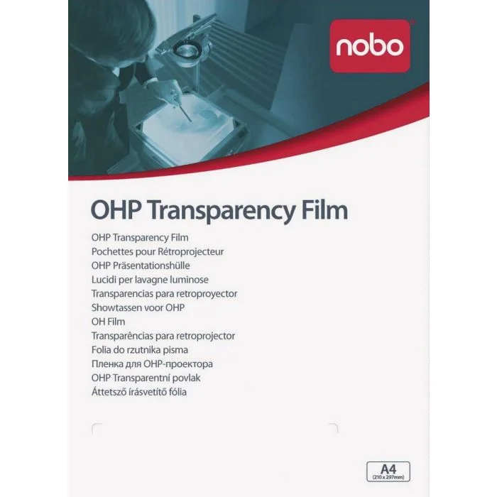 Film transparent pour imprimante laser couleur - A4 NOBO Lot de 50