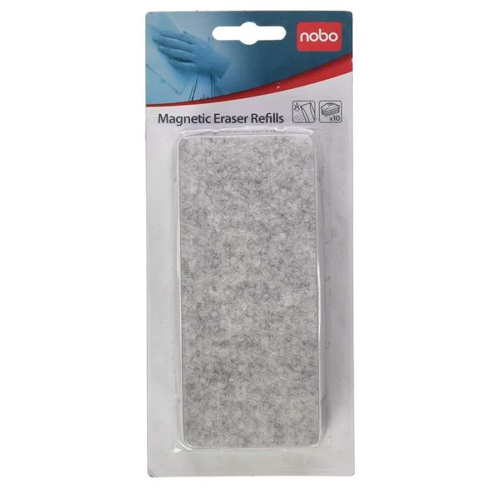 Lot de 10 feutres de rechange pour brosse magnétique - Anthracite NOBO