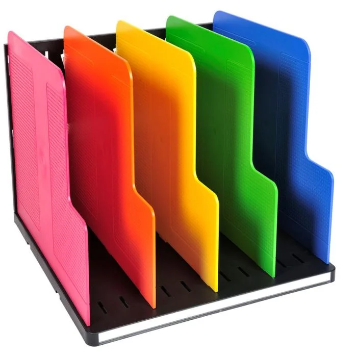 Trieur vertical - 5 intercalaires - A4 - Noir/Arlequin EXACOMPTA Modulotop