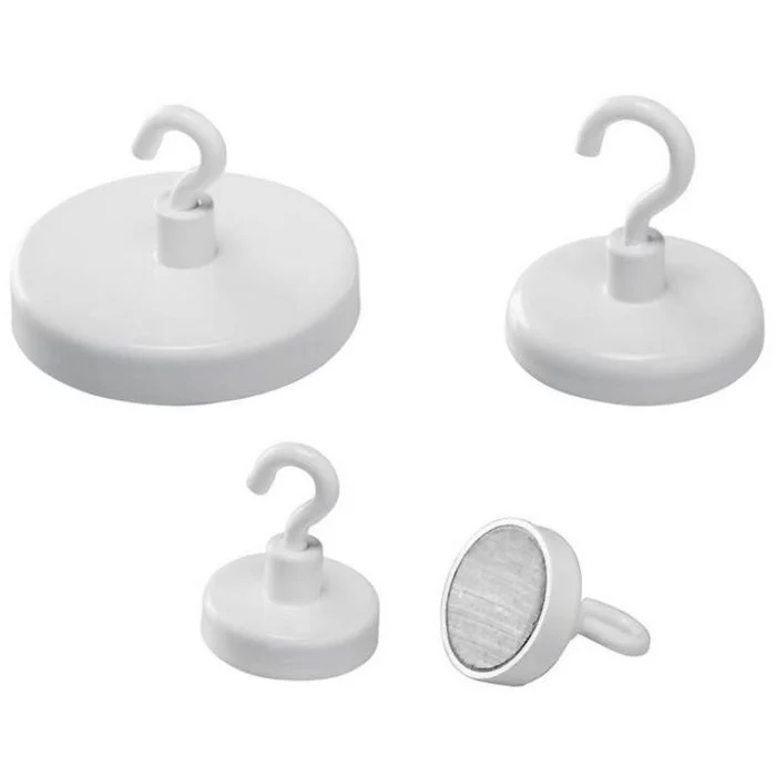 Aimant à crochet - 36 mm - Blanc MAGNETOPLAN