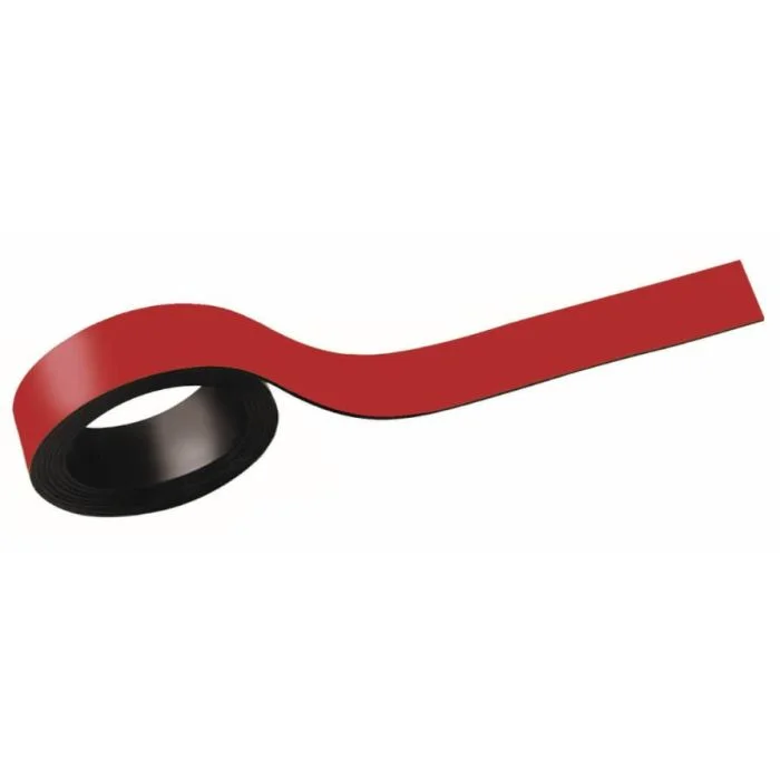 Bande magnétique - 20 mm x 1 m - Rouge MAUL Lot de 2