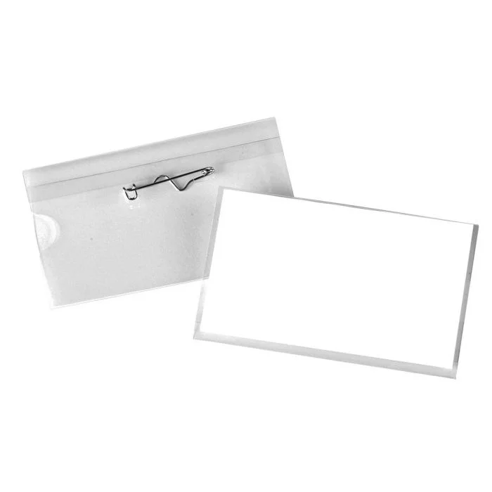 Badges avec clip combi - 86 x 55 mm PAVO Lot de 50