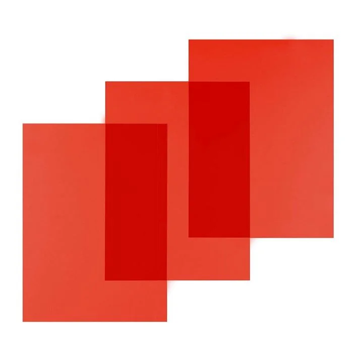 Couvertures pour reliure A4 - PVC 0,20 mm - Rouge transparent - PAVO Lot de 100