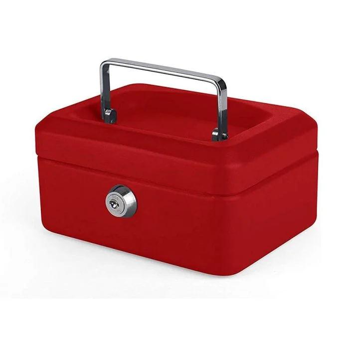 Caisse à monnaie - Rouge - 150 x 115 x 80 mm PAVO