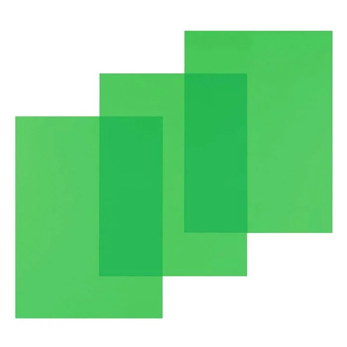 Couvertures pour reliure A4 - PVC 0,20 mm - Vert transparent - PAVO Lot de 100
