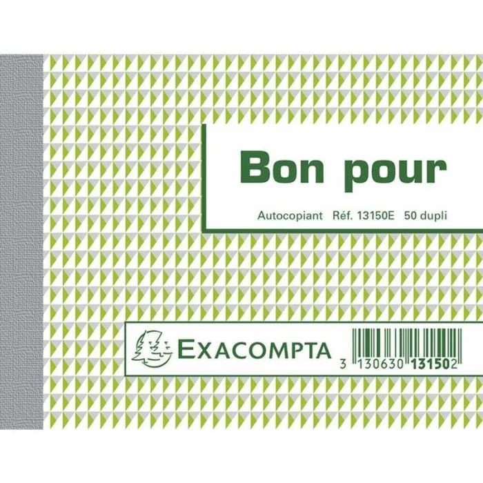 BONS POUR Carnet autocopiant Dupli - 105 x 135 mm EXACOMPTA