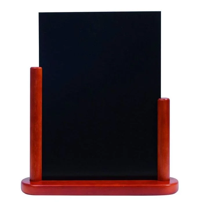 Ardoise de Table - 280 x 320 mm - Support Acajou SECURIT Elégant Grand