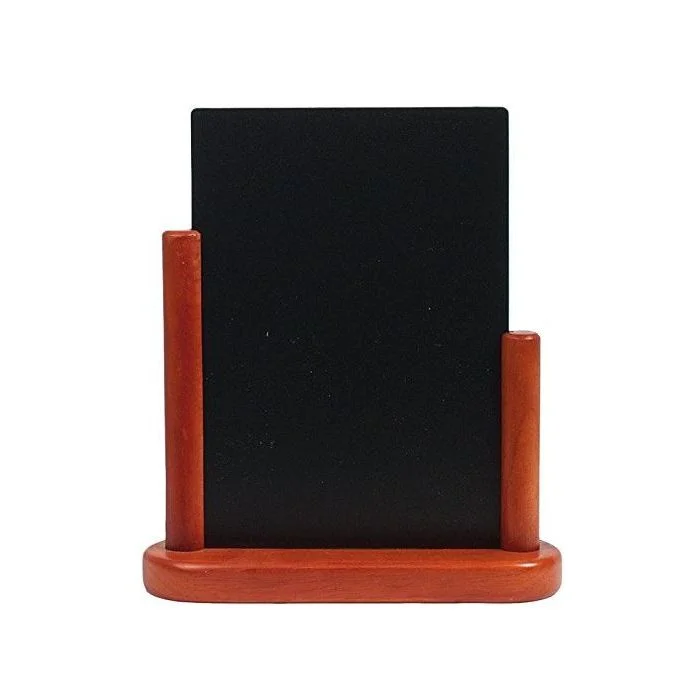 Ardoise de Table - 200 x 230 mm - Support Acajou SECURIT Elégant Moyen