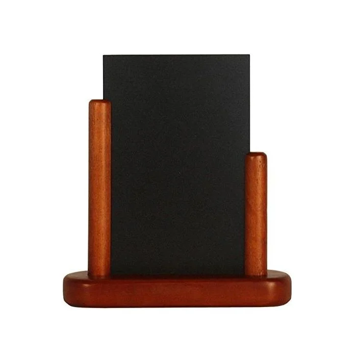 Ardoise de Table - 160 x 170 mm - Support Acajou SECURIT Elégant Petit