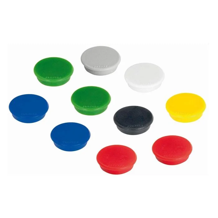 Lot de 10 Aimants ronds - 38 mm - Assortiment FRANKEN