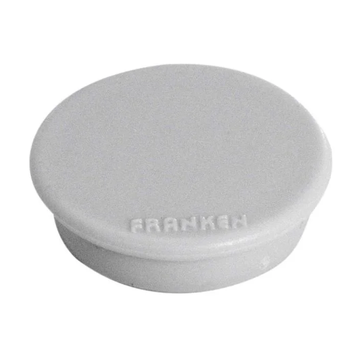 Lot de 10 Aimants ronds - 38 mm - Gris FRANKEN