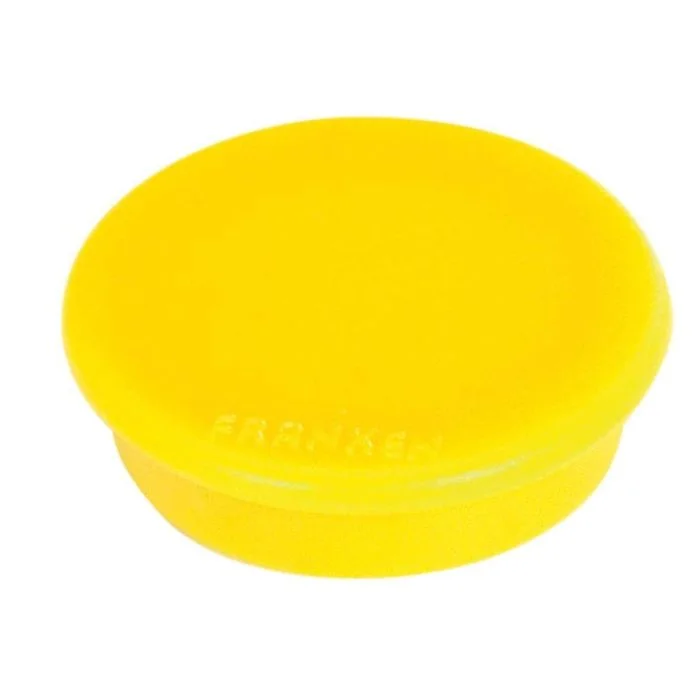 Lot de 10 Aimants ronds - 38 mm - Jaune FRANKEN