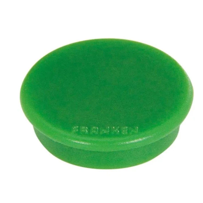 Lot de 10 Aimants ronds - 38 mm - Vert FRANKEN