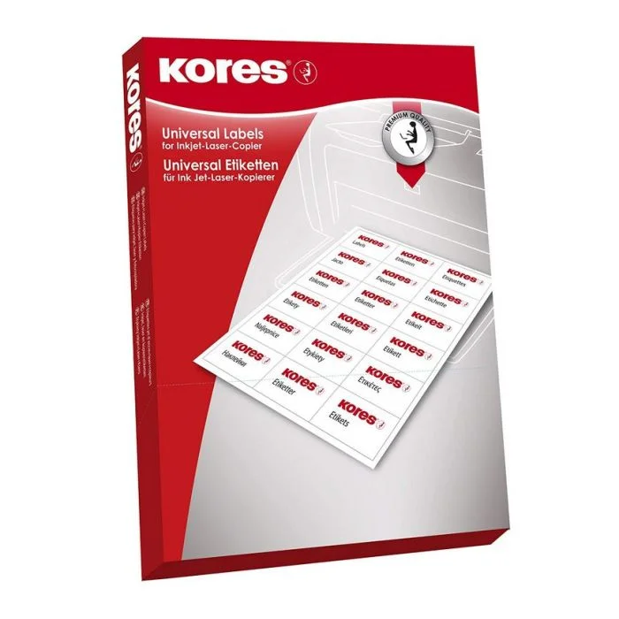 Étiquettes adhésives - 105 x 42,3 mm KORES L10542 Lot de 1600