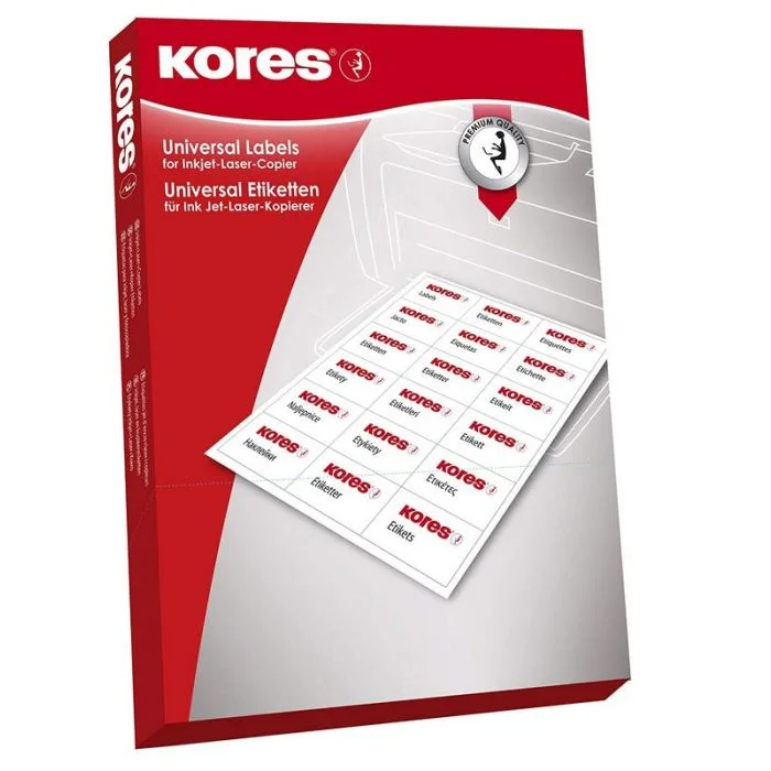 Étiquettes adhésives blanches - 70 x 42,3 mm KORES L7042 Lot de 2100