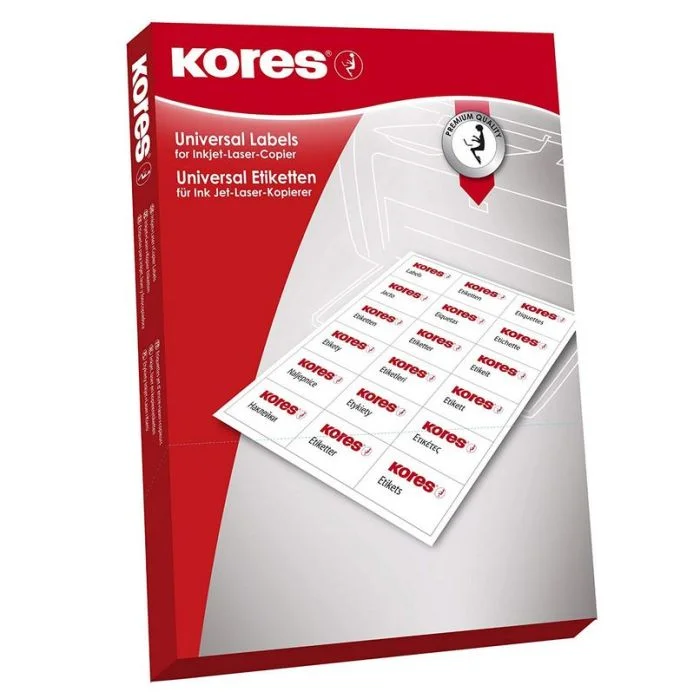 Étiquettes adhésives blanches - 97 x 42,3 mm KORES L9742 Lot de 1200