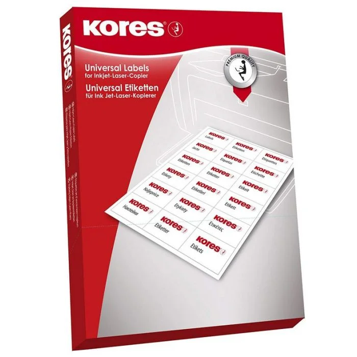 Étiquettes adhésives blanches - 97 x 67,7 mm KORES L9767 Lot de 800