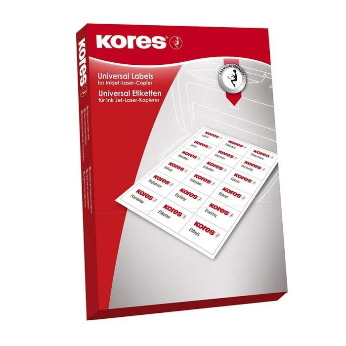 Étiquettes rondes - Blanc - Diamètre 40 mm KORES Lot de 600