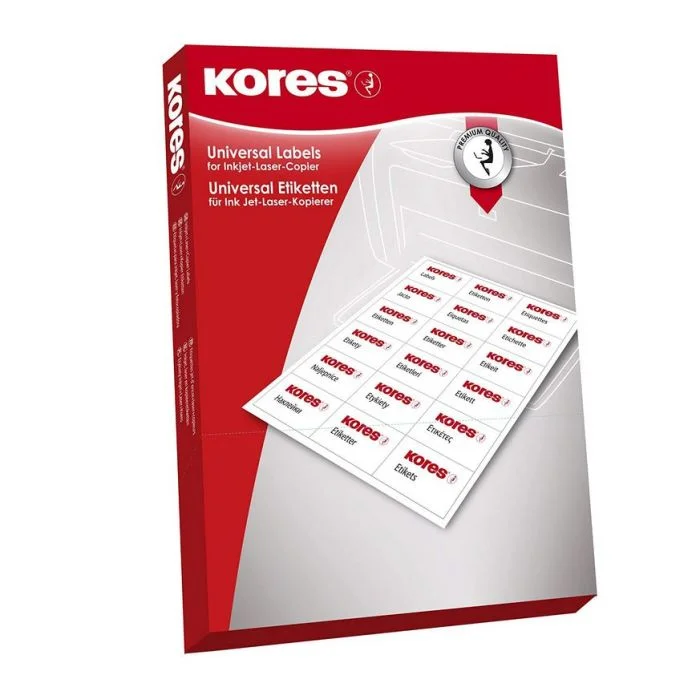 Étiquettes adhésives blanches - 30 x 36 mm KORES Lot de 4000