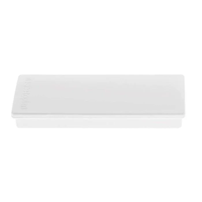 Lot de 10 Aimants rectangulaires - 55 x 22 mm - Blanc MAGNETOPLAN